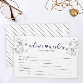 ブルーワイルドフラワーボーイ赤ちゃんシャワーアドバイスウィッシュカード 便箋