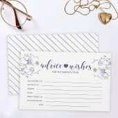 ブルーワイルドフラワーボーイ赤ちゃんシャワーアドバイスウィッシュカード 便箋