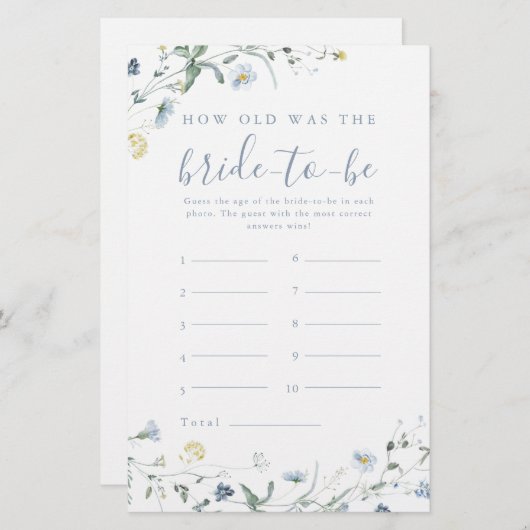 ブルーワイルドフラワーボーホー新婦の試合はいくつだった (正面/裏面)