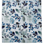 ブルーワイルドフラワーメドウズ  シャワーカーテン (正面)