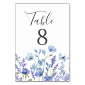 ブルーワイルドフラワーメドウ結婚フローラ テーブルナンバー (裏面)