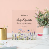 ブルーワイルドフラワーリージェンシーブライダルコレクション アクリルサイン (ウェディング)