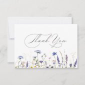 ブルーワイルドフラワーリージェンシーブライダルコレクション サンキューカード (正面)