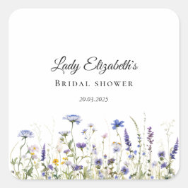 ブルーワイルドフラワーリージェンシーブライダルコレクション スクエアシール