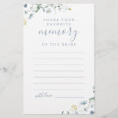 ブルーワイルドフラワー共有メモリブライダルシャワー (正面)