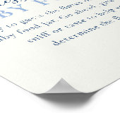 ブルーワイルドフラワー推測ベビー食品ベビーシャワーゲーム ポスター (角)