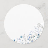 ブルーワイルドフラワー結婚ズのメニュー メニュー (裏面)