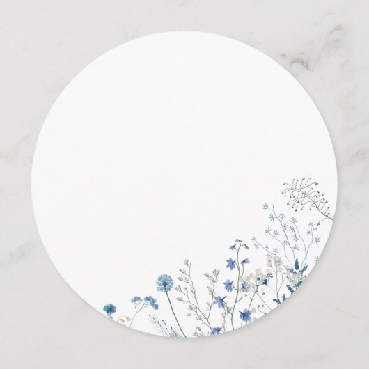 ブルーワイルドフラワー結婚ズのメニュー メニュー (裏面)