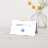 ブルーワイルドフラワー結婚ズゲストエスコート プレイスカード (裏面)