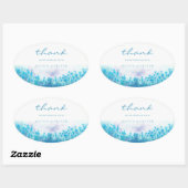 ブルーワイルドフラワー結婚ズ 楕円形シール (シート)