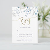 ブルーワイルドフラワー結婚ズRSVP 出欠カード (スタンド正面)