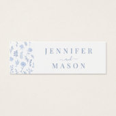 ブルーワイルドフラワー結婚ボホのQRレジストリカード (正面)