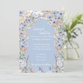 ブルーワイルドフラワー結婚式招待状と詳細 招待状 (スタンド正面)