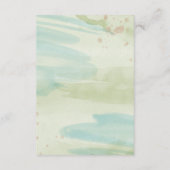 ブルーワイルドフラワー縁どの結婚詳細カード エンクロージャーカード (裏面)