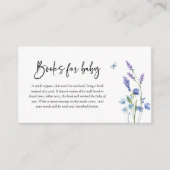 ブルーワイルドフラワー赤ちゃんシャワーベビー エンクロージャーカード (正面)