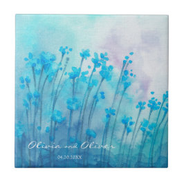 ブルーワイルドフラワー タイル