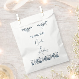 ブルーワイルドフラワー フローラル ボヘミア ウェディング フェイバーバッグ