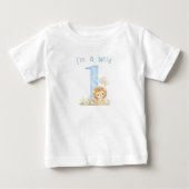 ブルーワイルドワン 初めての誕生日 ベビーTシャツ (正面)