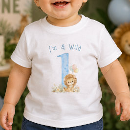 ブルーワイルドワン 初めての誕生日 ベビーTシャツ