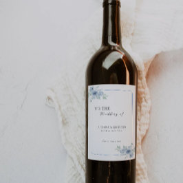 ブルーワインボトルラベルテンプレート ワインラベル