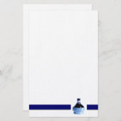 ブルーワインボトル文房具 便箋 (正面/裏面)