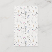 ブルーワエレガントンドフラワークレスト結婚のウェブサイト エンクロージャーカード (裏面)