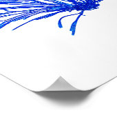 ブルーワカメプリント1号沿岸植物学プリント。 ポスター (角)