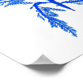 ブルーワカメプリント7号沿岸植物学プリント。 ポスター (角)