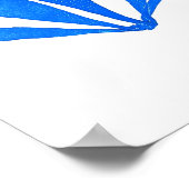 ブルーワカメプリントNo. 11沿岸植物学プリント。 ポスター (角)