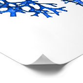 ブルーワカメプリントNo. 12沿岸植物学プリント。 ポスター (角)