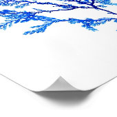 ブルーワカメプリントNo. 3沿岸植物学プリント。 ポスター (角)