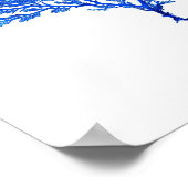 ブルーワカメプリントNo. 4沿岸植物学プリント。 ポスター (角)