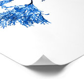 ブルーワカメプリントNo.6沿岸植物学プリント。 ポスター (角)