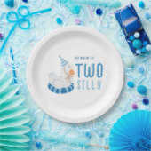 ブルーワンお洒落グース間抜けファースト誕生日 ペーパープレート (パーティー)