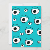 ブルーワンアイドモンスターアートデイパーティーモンスターテーマ 招待状 (裏面)