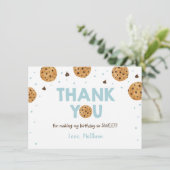 ブルーワンスウィートクッキー誕生日サンキュー サンキューカード (スタンド正面)