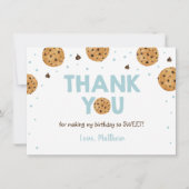 ブルーワンスウィートクッキー誕生日サンキュー サンキューカード (正面)