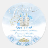 ブルーワンスオンザタイムプリンセス ラウンドシール (正面)