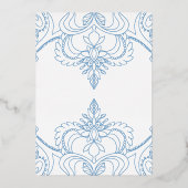 ブルーワンスオンザタイムベビーシャワープリンセス 箔招待状 (裏面)