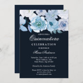 ブルーワンダーランドグレーフローラキンセアニェラパーティー 招待状 (正面/裏面)