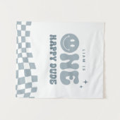 ブルーワンハッピードゥードバースデーパーティータペストリー タペストリー (正面(横))