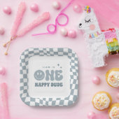 ブルーワンハッピードゥードバースデーパーティープレート ペーパープレート (パーティー)