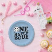 ブルーワンハッピードゥ |名門私立校風のスマイル1歳 ペーパープレート (パーティー)