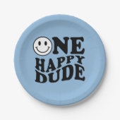 ブルーワンハッピードゥ |名門私立校風のスマイル1歳 ペーパープレート (正面)