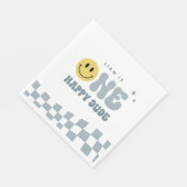 ブルーワンハッピードダードバースデーパーティナプキンズ スタンダードランチョンナプキン (角)