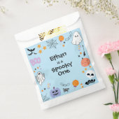 ブルーワン不気味かわいい幽霊ハロウィーン1歳の誕生日 フェイバーバッグ (封をした状態)