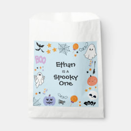 ブルーワン不気味かわいい幽霊ハロウィーン1歳の誕生日 フェイバーバッグ