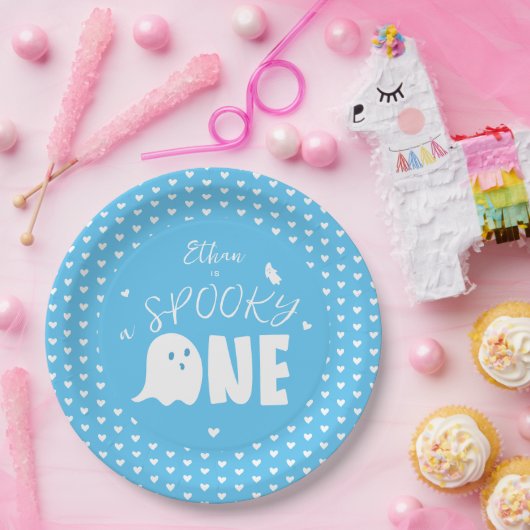 ブルーワン不気味ボーイ幽霊ハロウィーン1日の誕生日 ペーパープレート (パーティー)