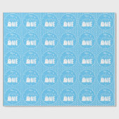 ブルーワン不気味ボーイ幽霊ハロウィーン1日の誕生日 ラッピングペーパー (フラット)