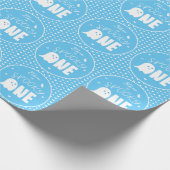 ブルーワン不気味ボーイ幽霊ハロウィーン1日の誕生日 ラッピングペーパー (角)